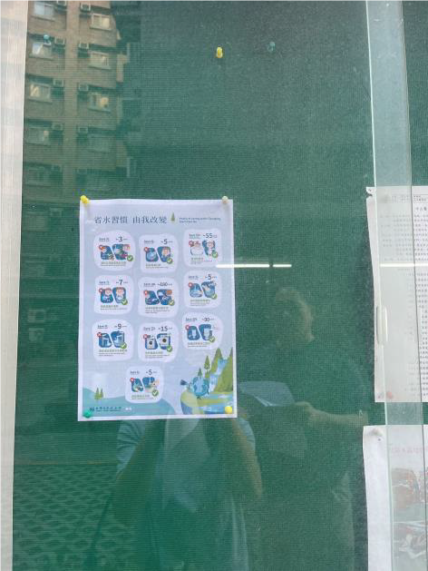 節約用水海報-大門入口處