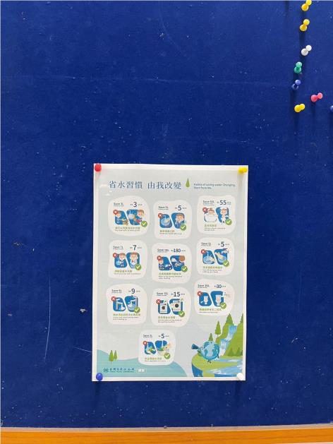 節約用水海報-地下停車場公佈欄